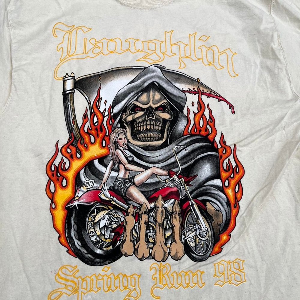 Vintage 98’ Laughlin Biker Spring Rim Rally Shirt - Picture 4 of 6